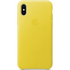 Apple Leder-Case Spring Yellow für das iPhone X