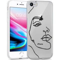 iMoshion Design Hülle iPhone SE (2020) / 8 /7/6s - Abstraktes Gesicht