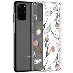 iMoshion Design Hülle Samsung Galaxy S20 Plus - Blume - Rosa / Grün