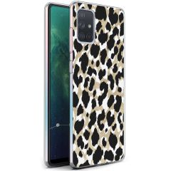 iMoshion Design Hülle Samsung Galaxy A71 - Leopard - Gold / Schwarz