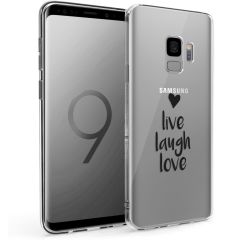 iMoshion Design Hülle Samsung Galaxy S9 - Live Laugh Love - Schwarz