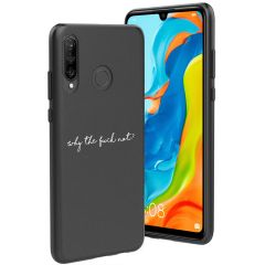 iMoshion Design Hülle Huawei P30 Lite - Why The Fuck Not - Schwarz
