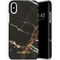 Selencia Maya Fashion Backcover iPhone Xs / X - Marble Black