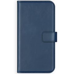 Selencia Echtleder Booktype Hülle Blau für Samsung Galaxy S20 Plus