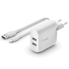 Belkin Boost↑Charge™ ﻿Dual USB Wand-Ladegerät + Lightning Kabel