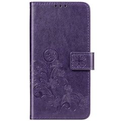 Kleeblumen Booktype Hülle Samsung Galaxy A42 - Violett