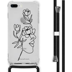 iMoshion Design Hülle mit Band für das iPhone 8 Plus / 7 Plus - Woman Flower