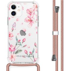 iMoshion Design Hülle mit Band für das iPhone 12 Mini - Blossom Watercolor