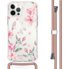 iMoshion Design Hülle mit Band iPhone 12 Pro Max - Blume - Rosa