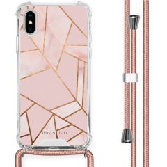 iMoshion Design Hülle mit Band iPhone X / Xs - Grafik-Kupfer - Rosa