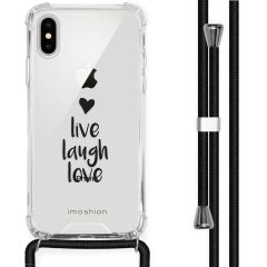 iMoshion Design Hülle mit Band iPhone X / Xs - Live Laugh Love