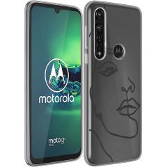 iMoshion Design Hülle Motorola Moto G8 Power - Abstraktes Gesicht
