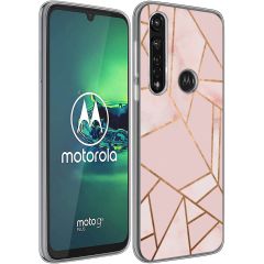 iMoshion Design Hülle Motorola Moto G8 Power - Grafik-Kupfer - Rosa