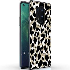 iMoshion Design Hülle OnePlus 8 Pro - Leopard - Gold / Schwarz