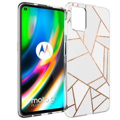 iMoshion Design Hülle für das Motorola Moto G9 Plus - White Graphic