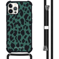 iMoshion Design Hülle mit Band iPhone 12 Pro Max - Leopard - Grün