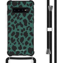 iMoshion Design Hülle mit Band Samsung Galaxy S10 - Leopard - Grün