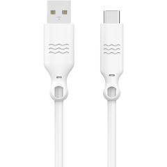 Just Green USB-C-auf-USB-Kabel - Recycelbar -3A - 2 Meter - Weiß