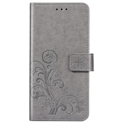 Kleeblumen Booktype Hülle Redmi Note 9 Pro / 9S - Grau
