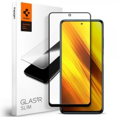 Spigen GLAStR Slim Tempered Glass Screen Protector für das Xiaomi Poco X3 (Pro) - Schwarz