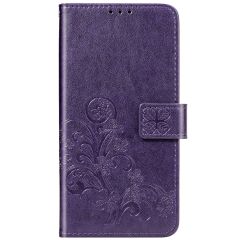 Kleeblumen Booktype Hülle Xiaomi Redmi Note 9 - Violett