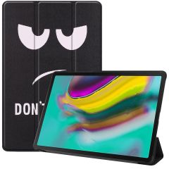 iMoshion Design Trifold Bookcase Samsung Galaxy Tab S5e - Don't touch