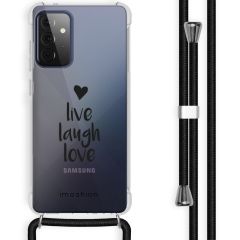 iMoshion Design Hülle mit Band Samsung Galaxy A72 - Live Laugh Love