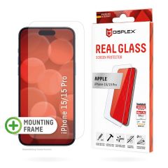 Displex Bildschirmschutzfolie Real Glass für das iPhone 15 / 15 Pro