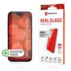 Displex Bildschirmschutzfolie Real Glass für das iPhone 15 Plus / 15 Pro Max