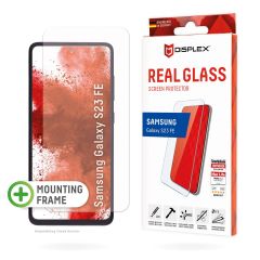 Displex Bildschirmschutzfolie Real Glass Full Cover für das Samsung Galaxy S23 FE - Transparent
