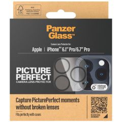 PanzerGlass Kameraprotektor aus Glas für das iPhone 15 Pro / 15 Pro Max
