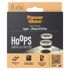 PanzerGlass Kameraprotektor Hoop Optic Rings für das iPhone 15 / 15 Plus - Yellow