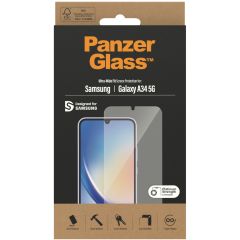 PanzerGlass Ultra-Wide Fit Antibakterieller Displayschutz für das Samsung Galaxy A34 (5G)