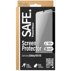 PanzerGlass SAFE Ultra-Wide Fit Screenprotector inkl. Applikator für das Samsung Galaxy A55
