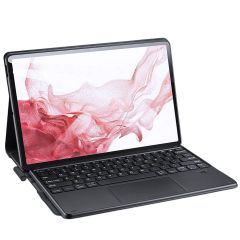Dux Ducis QWERTY Bluetooth Keyboard Klapphülle für das Samsung Galaxy Tab S8 Plus / S7 Plus / S7 FE - Schwarz