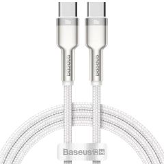 Baseus Cafule Series USB-C-zu-USB-C-Kabel  – Metall – 100 Watt – 1 Meter – Weiß