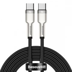 Baseus Cafule Series USB-C-zu-USB-C-Kabel  – Metall – 100 Watt – 2 Meter – Schwarz