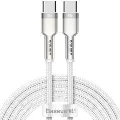 Baseus Cafule Series USB-C-zu-USB-C-Kabel  – Metall – 100 Watt – 2 Meter – Weiß