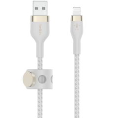Belkin ﻿Boost↑Charge™ USB-A-zu-Lightning-Kabel aus geflochtenem Silikon - 2 Meter - Weiß