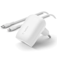 Belkin ﻿Boost↑Charge™ Adapter + USB-C auf Lightning - 1 Meter - 30 W - Weiß