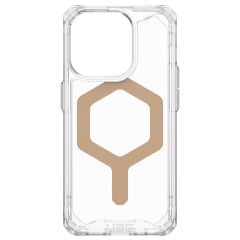 UAG Plyo Backcover MagSafe für das iPhone 15 Pro - Ice / Gold