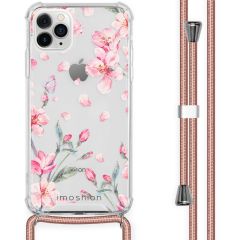 iMoshion Design Hülle mit Band iPhone 11 Pro Max - Blume - Rosa
