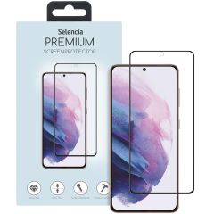 Selencia Premium Screen Protector aus gehärtetem Glas für das Samsung Galaxy S21 Plus - Schwarz
