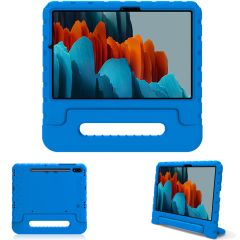iMoshion Schutzhülle mit Handgriff kindersicher für Samsung Galaxy Tab S8 / S7 - Blau