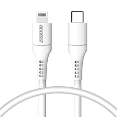 Accezz MFI-zertifiziertes Lightning- auf USB-C-Kabel - 0,2 m - Weiß