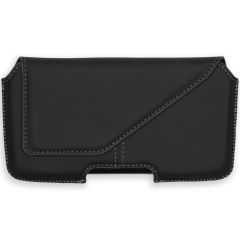 Accezz Real Leather Belt Case - Größe L - Schwarz