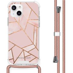 iMoshion Design Hülle mit Band iPhone 13 Mini - Grafik-Kupfer - Rosa