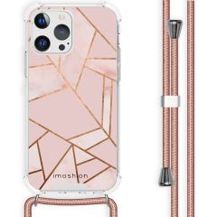 iMoshion Design Hülle mit Band iPhone 13 Pro - Grafik-Kupfer - Rosa