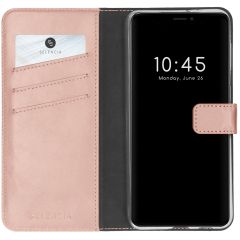 Selencia Luxuriöse 2-in-1-Portemonnaie-Hülle Leder iPhone 13 Pro Max - Rosa