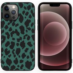 iMoshion Design Hülle für das iPhone 13 Pro Max - Leopard - Schwarz / Grün